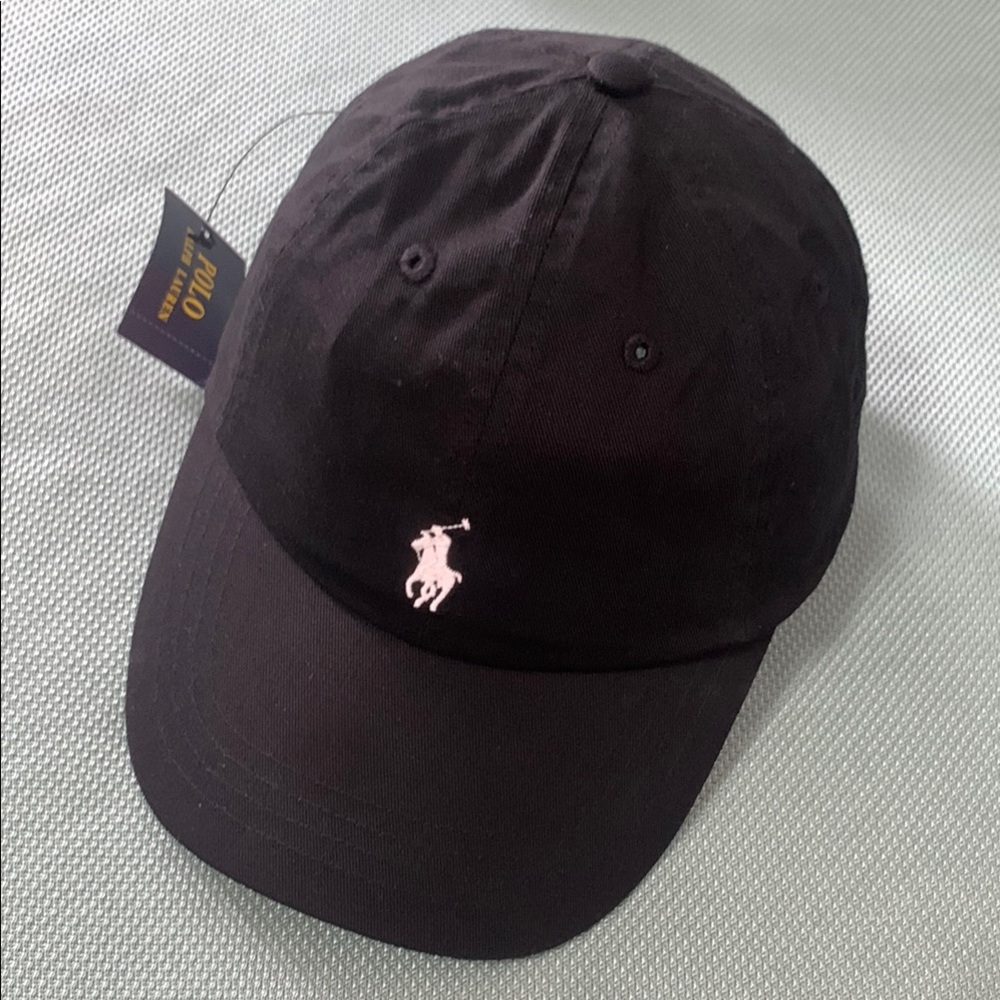 Polo by Ralph Lauren Black Hat with White Logo
